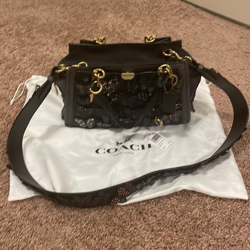 Coach black multi handbag